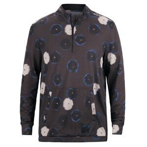 MUNICIPAL Mens Rec Sport Utility Pullover S Black Viola Quarter Zip Performance‎